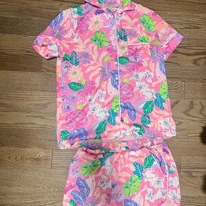 Lilly Pulitzer Pajama Set in Pink Isle Best of Friends XXS